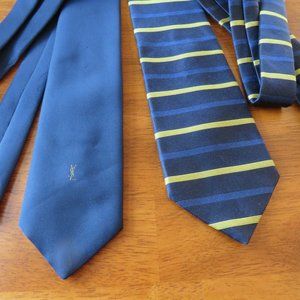 Blue TIE bundle - 2 Men's Ties BLUE / YELLOW Brooks Brothers